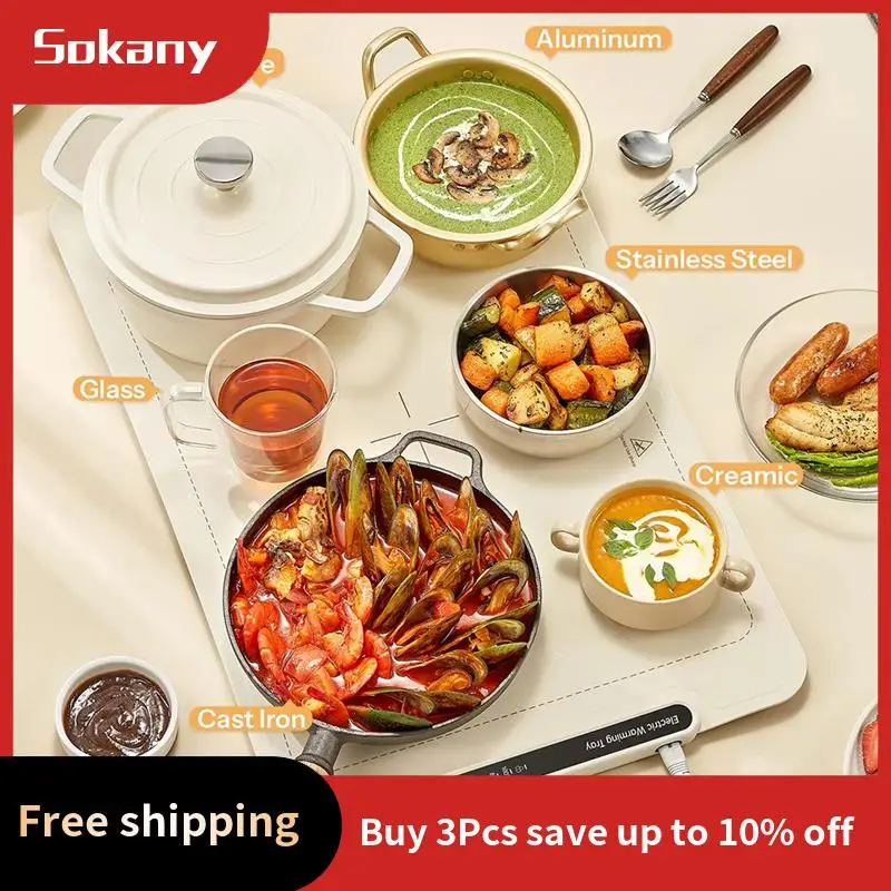 

A59E-Electric Warming Tray Food Warmer With3 Temperature Settings Ideal Forbuffet EU Plug