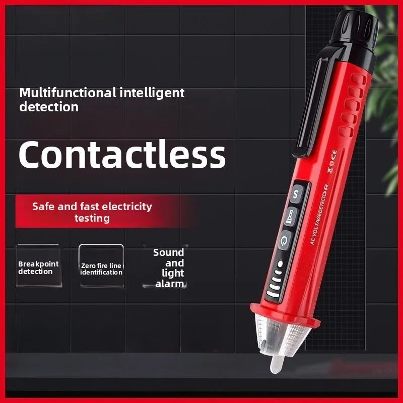 Electrical Test Pen, High Precision Non-Contact Voltage Detector, Inductive AC Tester with Breakpoint Scan for Electricians