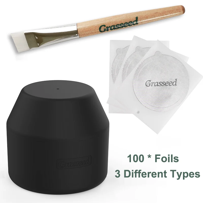 Reusable Vertuo Capsule Kit for VertuoLine Capsules with 50/90/100/150Pcs Aluminum Foil Seals Lid, Holder and Brush