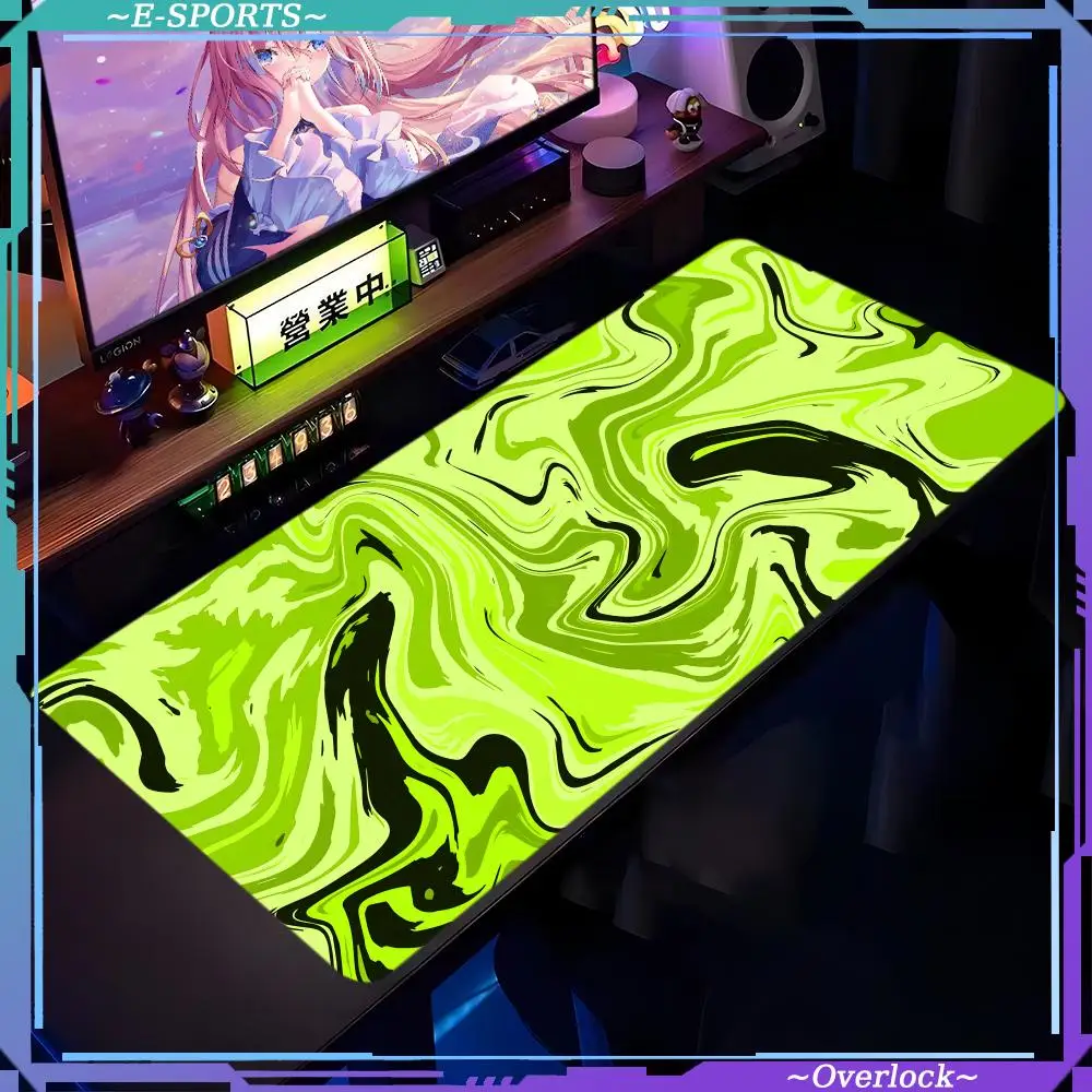 Strata Liquid Large MousePad Cute Desktop Accessory Gaming Keyboard Pad Thickened Rubber Desk mat Pink Art Lock Edge Mouse Pad