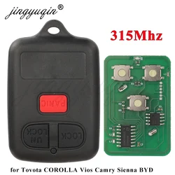 jingyuqin 2+1Panic 3 Buttons Remote Car Key for Tovota COROLLA Vios Camry Sienna BYD Remote Transmitter Auto Key Fob GQ43VT7T