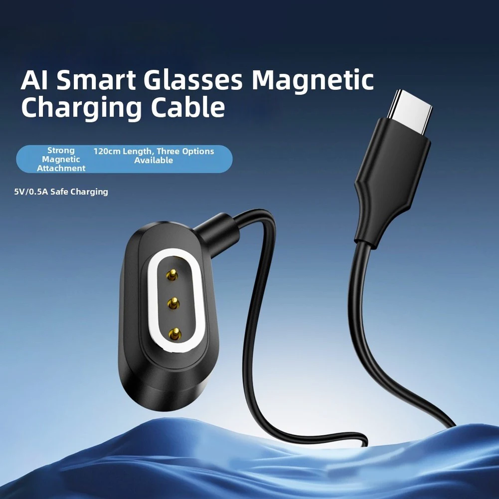 Magnetic Charging Cable For Rokid For AI Glasses USB C Reliable Fast Charger Smart Glasses Replacement Accessories