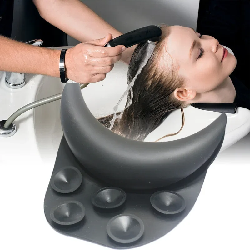 Hot sale salon shampoo chair  ceramic sink soft silicone neck rest  salon pillow