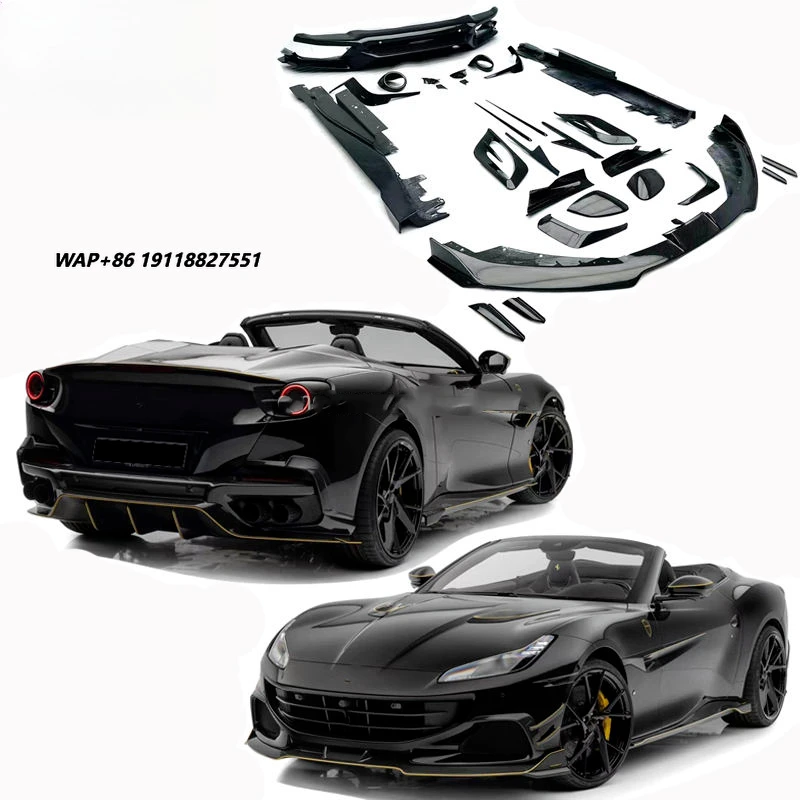 Suitable for Portofino Body Kit MSY Style Carbon Fiber Front Lip Mirror Cover Rear Diffuser Side Skirts Car Body Parts