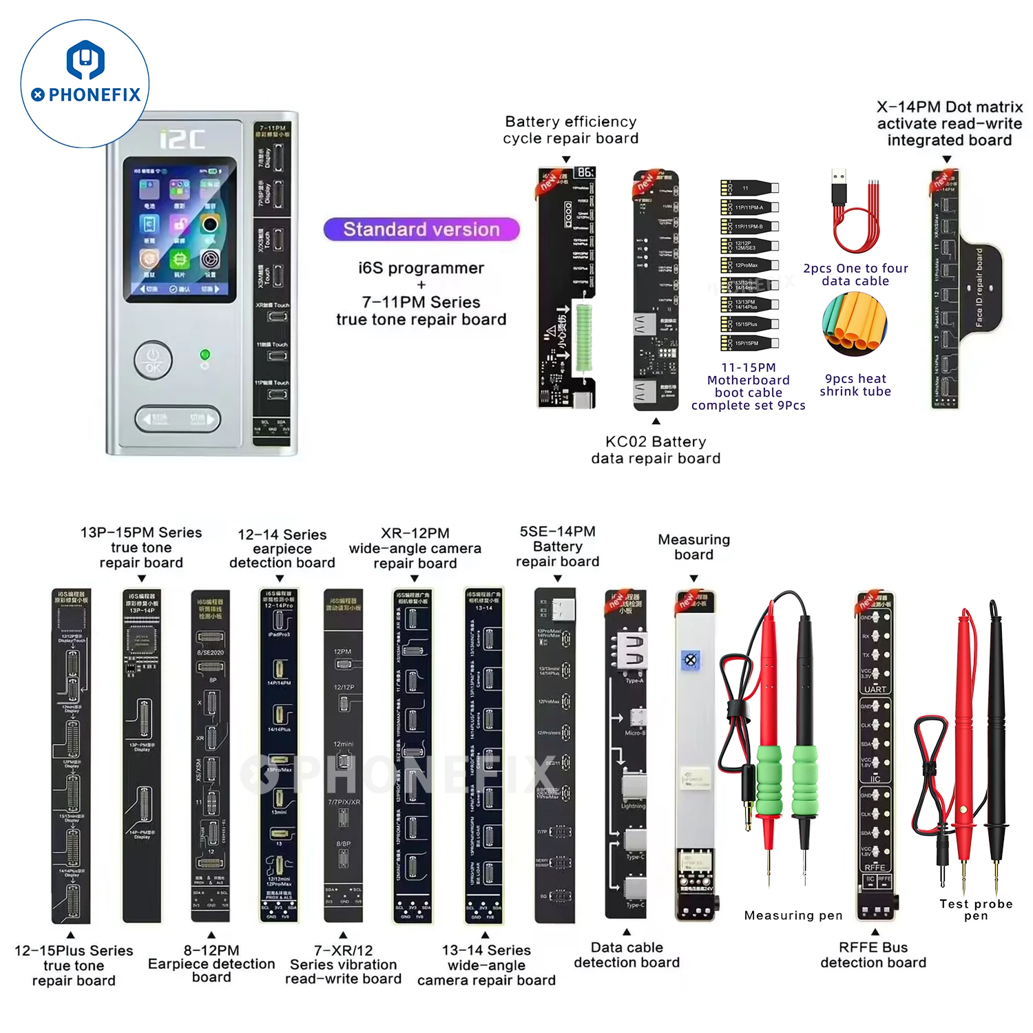 

I2C i6S Программатор для ремонта телефона для iPhone 8-15PM True Tone Батарея Камера Face ID Ремонт Оригинальный инструмент для ремонта цвета