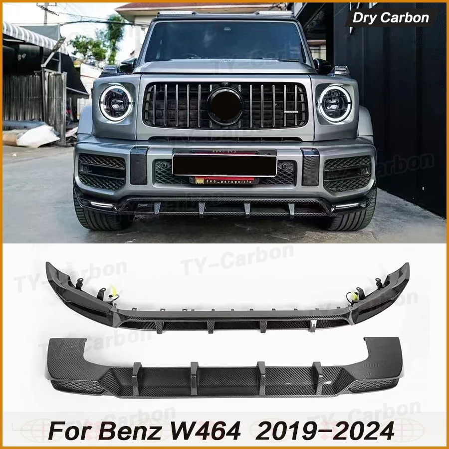 

For Benz G Class G63 W463A W464 2019-2024 High Quality Dry Carbon Fiber Front Lip Rear Diffuser Bumper Spoiler Body Kits