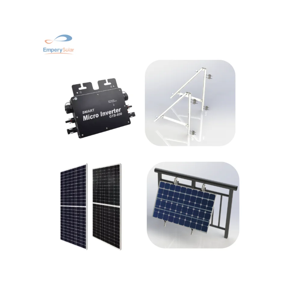 Germany small on grid solar system 600w Plug And Play flexible solar panel balcony home system