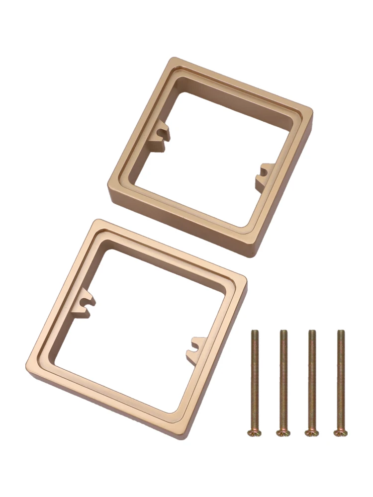 2pcs Single Socket Spacer 20MM Square Frame With Screws For Electrical Box Depth Extension Wall Switch Outlet Mounting Accessori