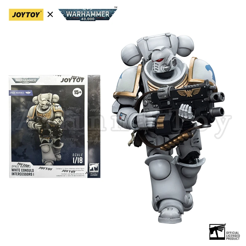 JOYTOY 1/18 Actionfigur 40K Space Marines White Consuls Intercessors Anime Militärmodell