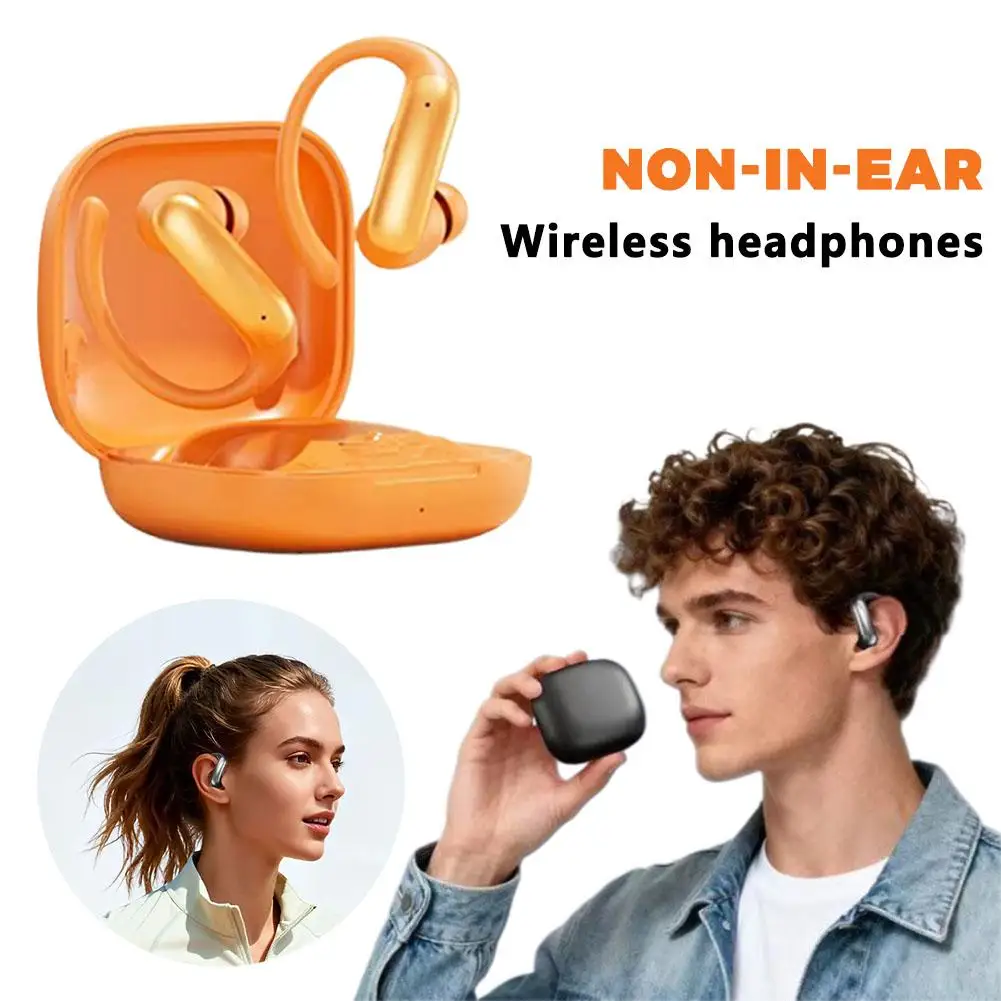 무선 이어버드 블루투스 노이즈 캔슬링 오픈 이어 디자인 울트라 컴포트 논 인이어 마이크 스마트 터치 스포츠 헤드폰