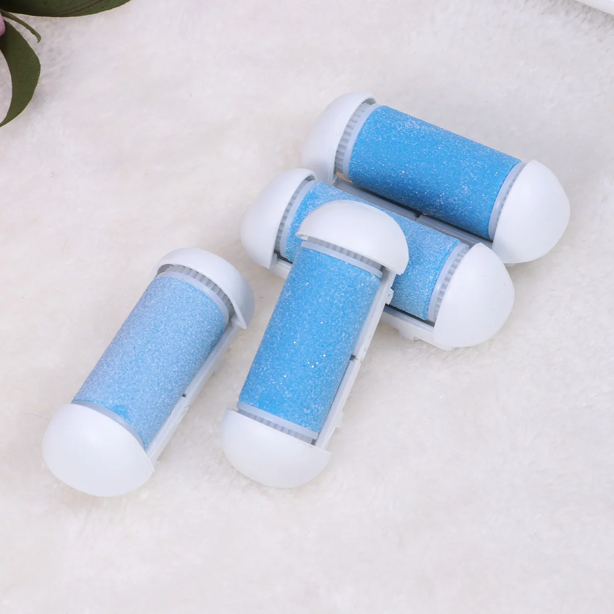 10 Pcs Electric Scrubber Replacement Roller Heads Foot Care Tool Grinder Grinding Device Blue