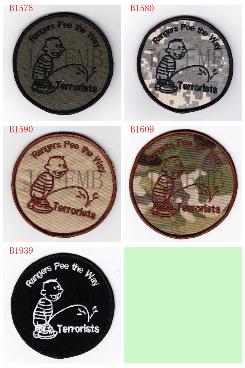 Rangres Pee The Way of Morale Tactics, Military Embroidery Patch, Embroidery Patch