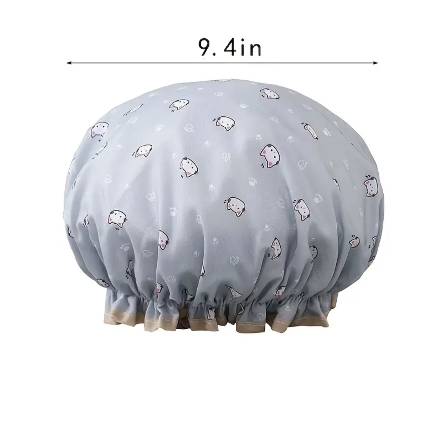 

Soft, luxurious, and stylish double layer thick waterproof bath mat hair cover shower cap for women - the ultimate bathroom acce