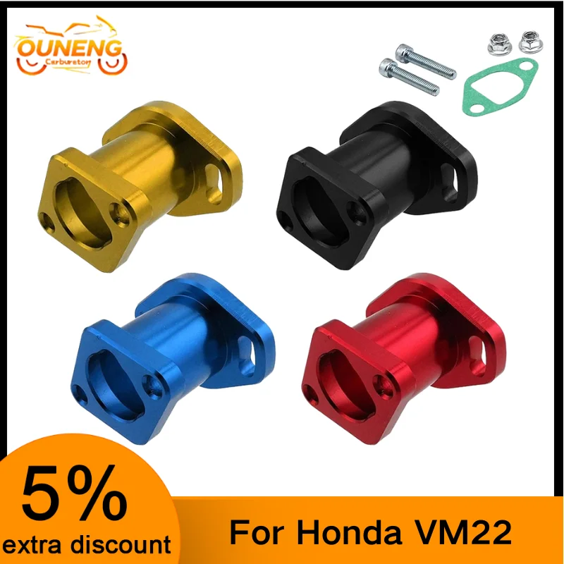 

Motorcycle Carbureto Universal Intake Manifold Pipe Inlet For Honda VM22 PZ19 PZ26 GX120 GX160 GX200 YX125 Predator 196cc Engine