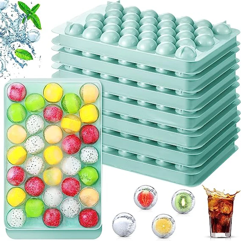 33Grid Ice Boll Hockey PP Mold Frozen Whiskey Ball Popsicle Ice Cube Tray Box Lollipop Making Gifts