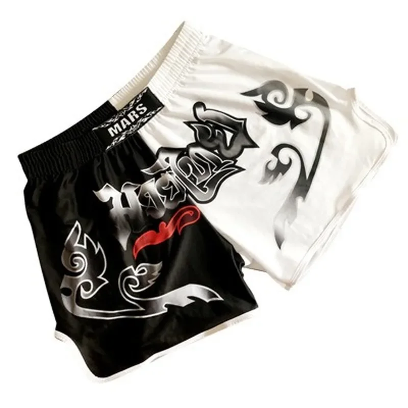 Crossfit Shorts Mma Boxing Muay Thai Shorts Color Matching Printed Wushu Sanda Rashguard Mma Sport Boxing Trunks Kickboxing