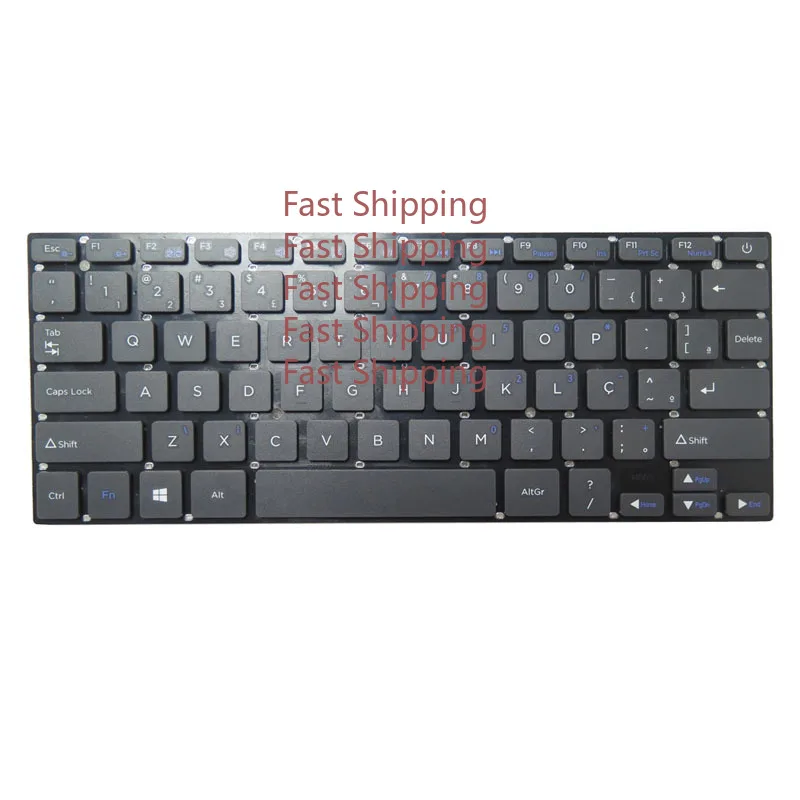 C=For Laptop Grey Keyboard  Positivo Motion Q232A Motion Plus Q432A H003-51 YMS-0075-F Brazil BR NO Frame Blue Mark