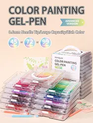 Languo 45/72/99/162 Colors Neutral Pen Multi-Color Handbook Pen Color Gel Pen Student Writing Painting Drawing Marker Stationery
