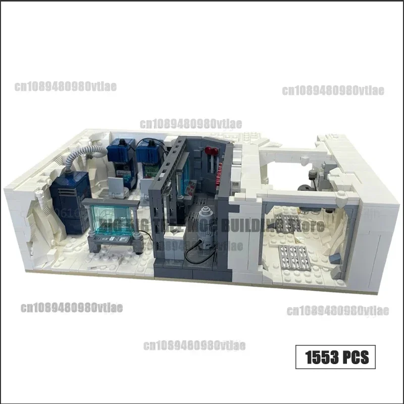 映画シーンベースハンガーベイ MOC ビルディングブロック医療ベイ廊下技術レンガコマンドセンターおもちゃギフト