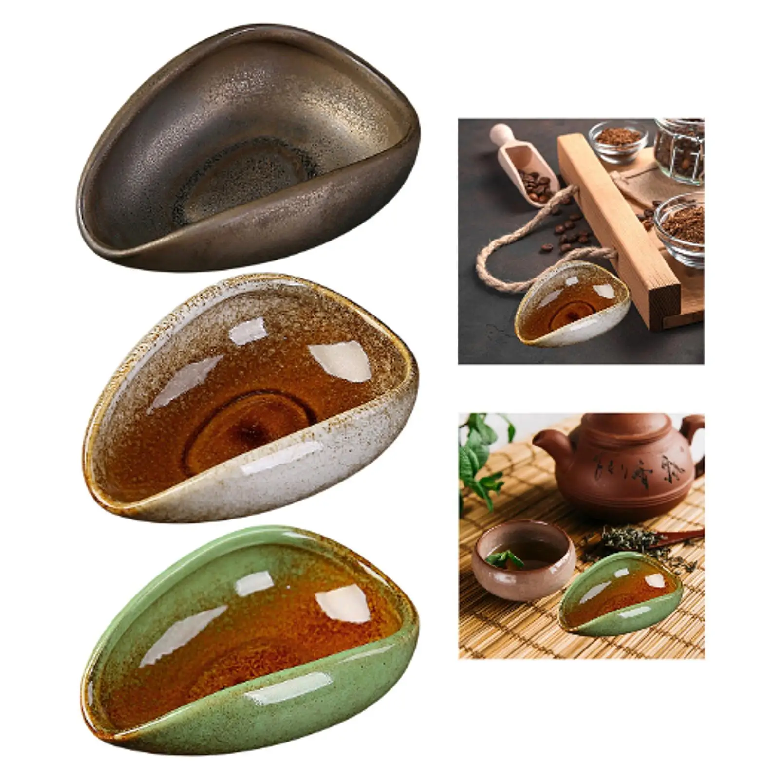 Bandeja doseadora única de cerâmica, copo doseador de grãos de café, utensílio moderno portátil resistente