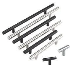 Stainless Steel Handles Diameter 12mm Kitchen Door Cabinet T Bar Straight Handle Pull Knobs Furniture Hardware knobs and pulls