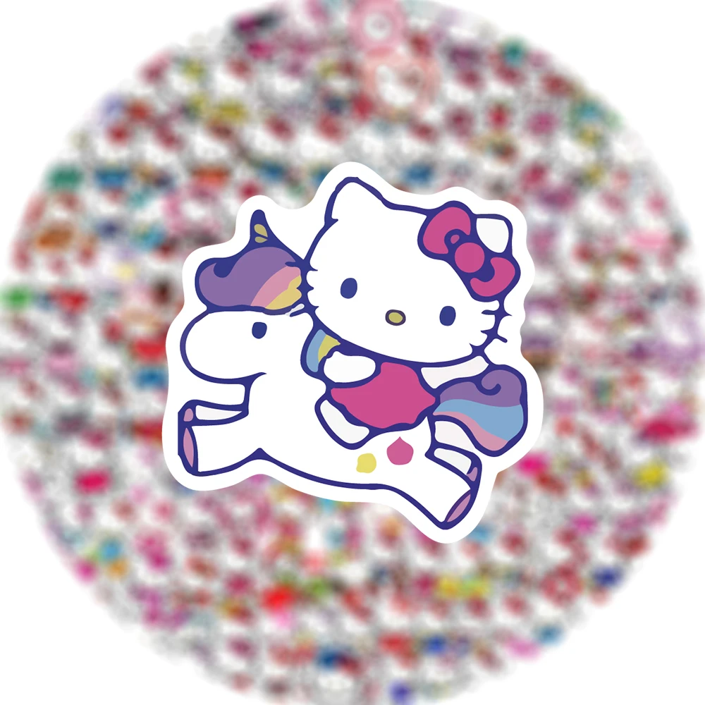 50/100/200pcs Kawaii Sanrio Hello Kitty Stickers  Anime Decals DIY Guitar Case Laptop Cute Graffiti Kids Cartoon Sticker Gift