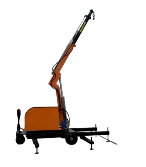 1T 2T Electric Winch Hydraulic Lift Crane 360 Degree Rotating Lifting Equipment for Truck Warehouse Material Handling Tool