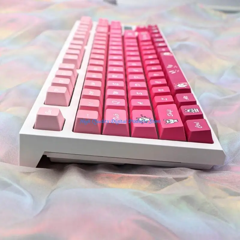 U2Je 136 Klucze Cherry-Profile Keycap pbt-sub Pink Keycap Zestaw dla 61/64/68/84/980 MECHANICZNE KLUCZOWE