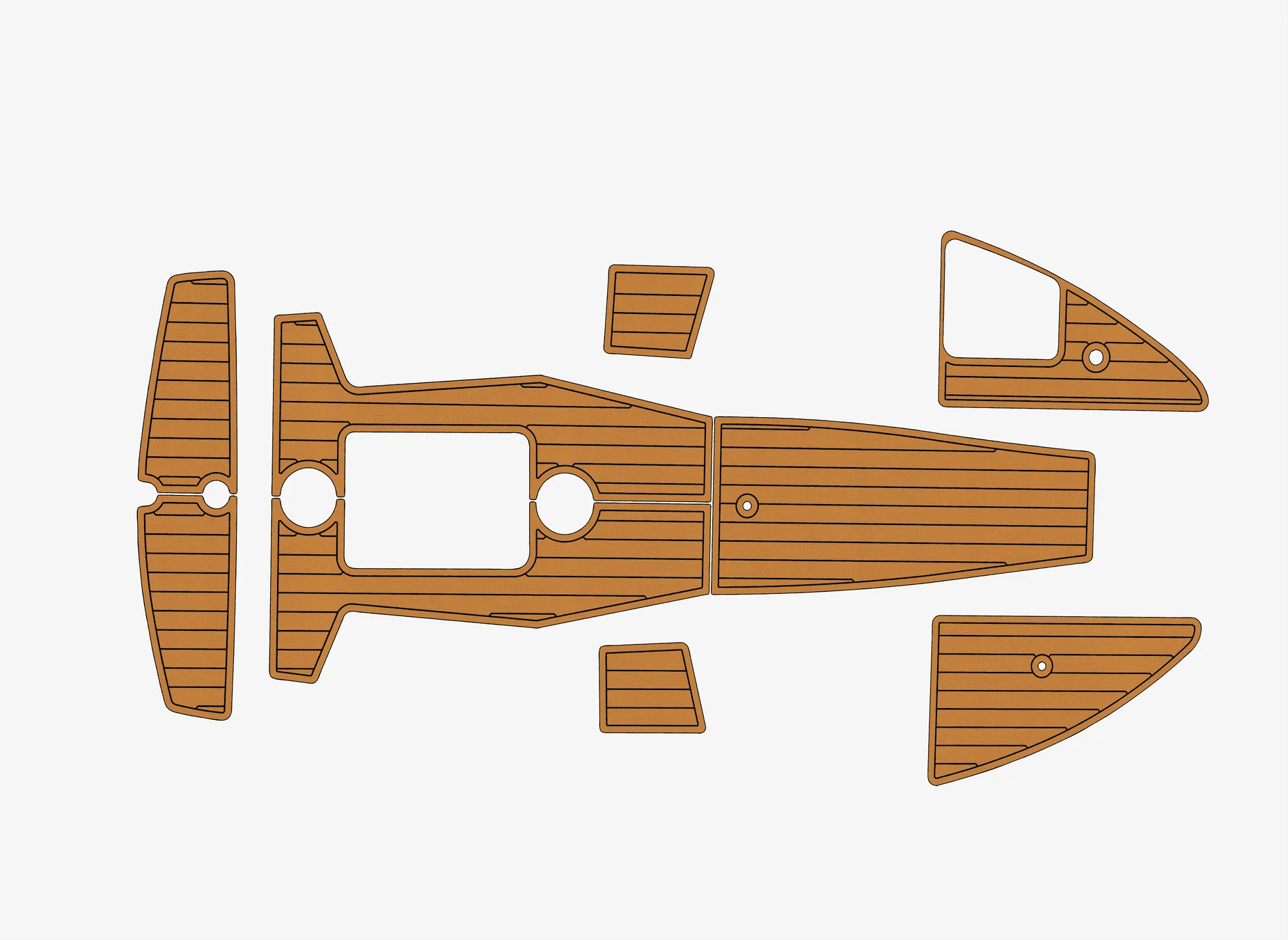 

2005 Duffy 21 1/4" 6mm EVA foam Non-Slip PVC Teak Decking marine Mat seadek aqua carpet Marine Floor