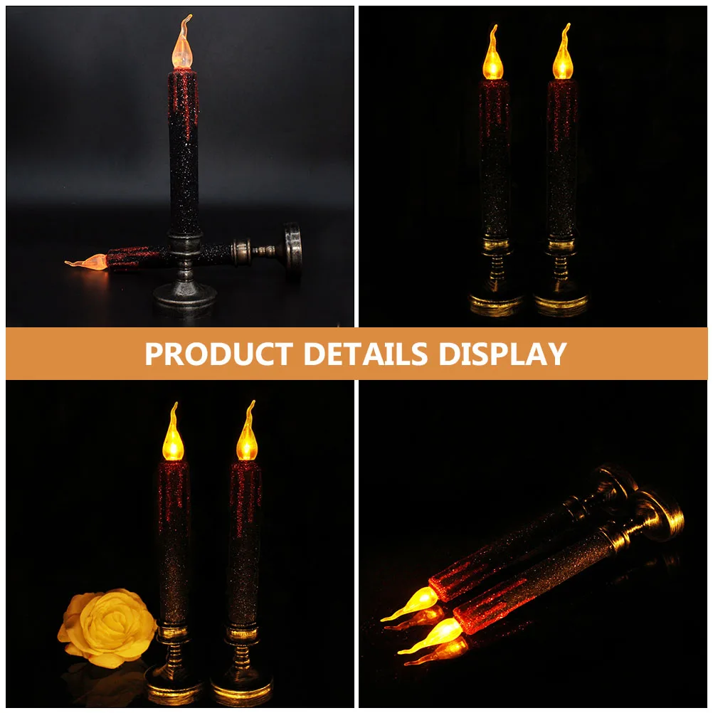 

2Pcs LED Lights Durable Material Warm Glow Bedroom Living Room Halloween Scene Lamp Bar PartyDecoration