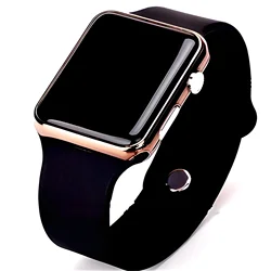 New fashion creative led square thin electronic watch sports display electronic silicone watch