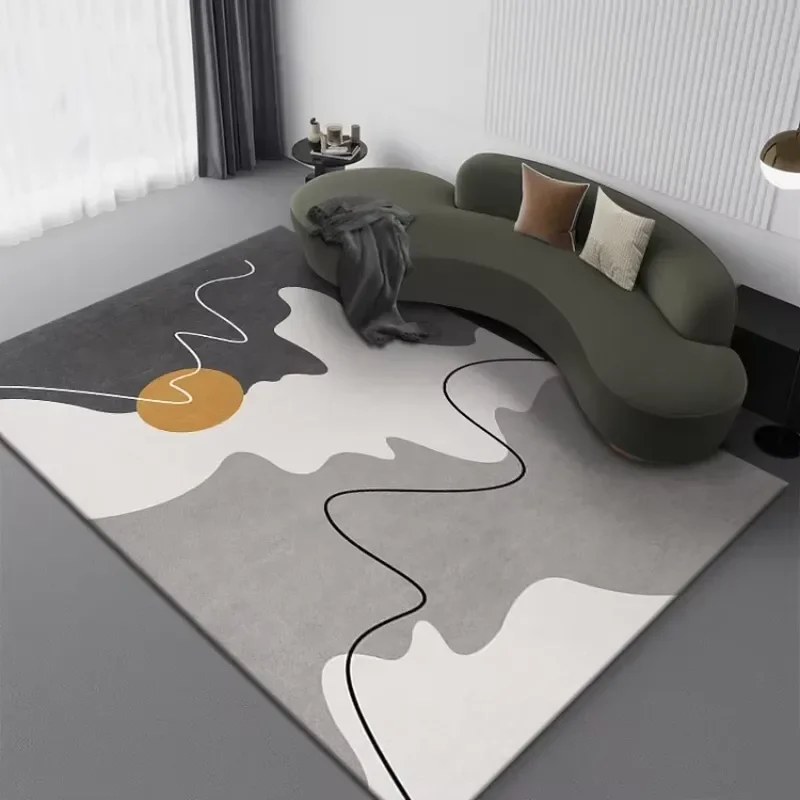 Noise Reducing Floor Mat Living Room Rug Modern Wash Free Carpet for Bedroom Sofa Area