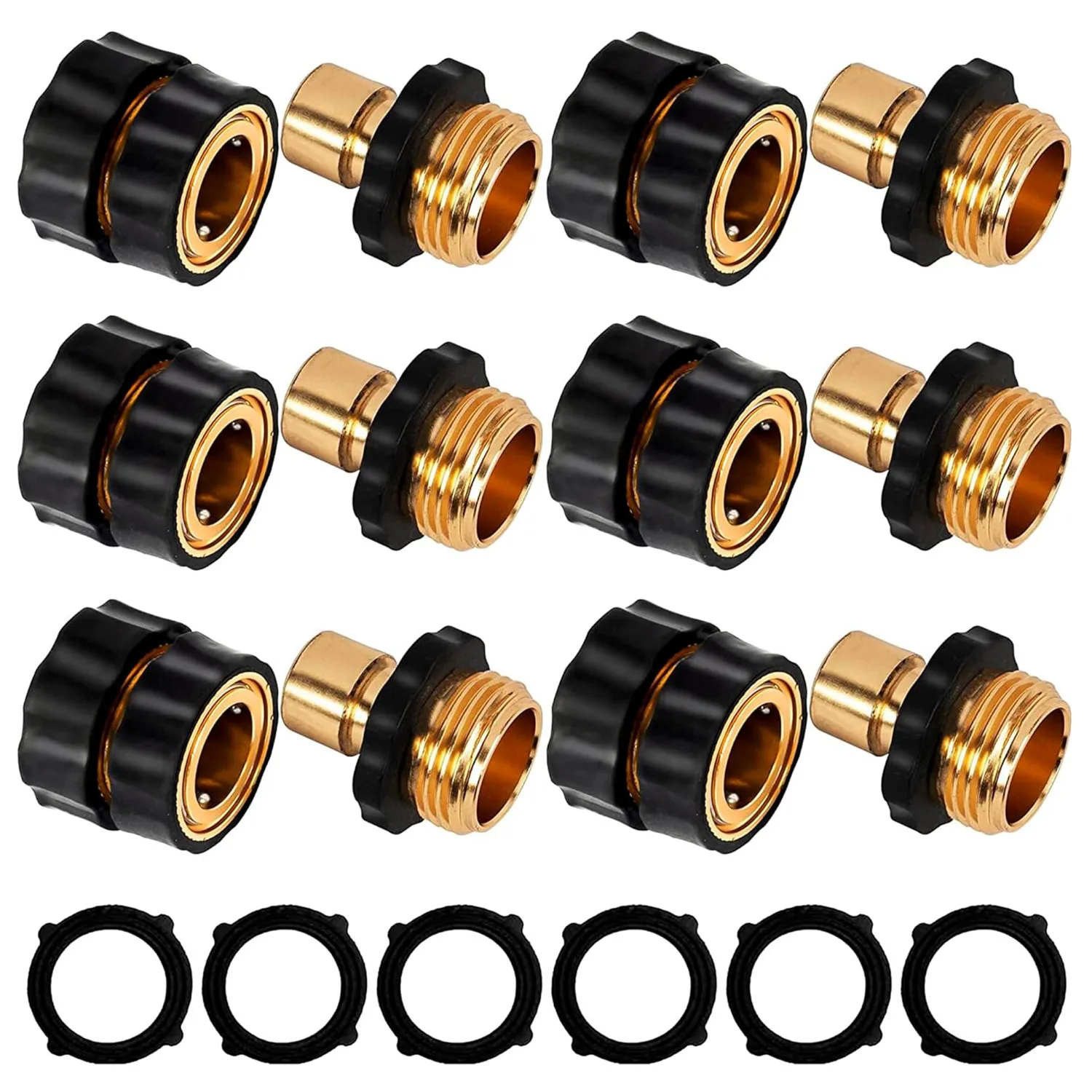 Nickel-plated Brass Garden Hose Manifold Splitter, One-to-two Joint, Electroplated Fitting Water Pipe Splitter Adapter