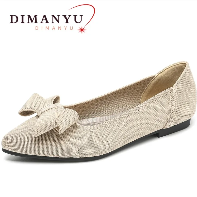 dimanyu-chaussures-de-grande-taille-pour-femmes-escarpins-parker-pointus-chaussures-plates-decontractees-nœud-printemps-nouveau-2025