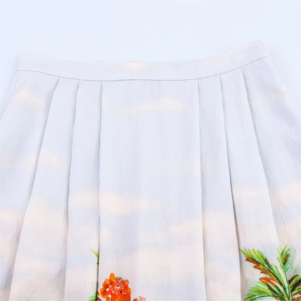 Vestido MIDI estilo capa estampada para mujer con decoración de cremallera para primavera y verano, nueva ropa informal para mujer