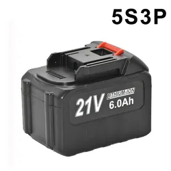 21V 5S3P 6000mAh Rechargeable Lithium Ion Battery For Makita 18V 21V Cordless Dirll/Brushless Wrench/Screwdriver/Circular Saw