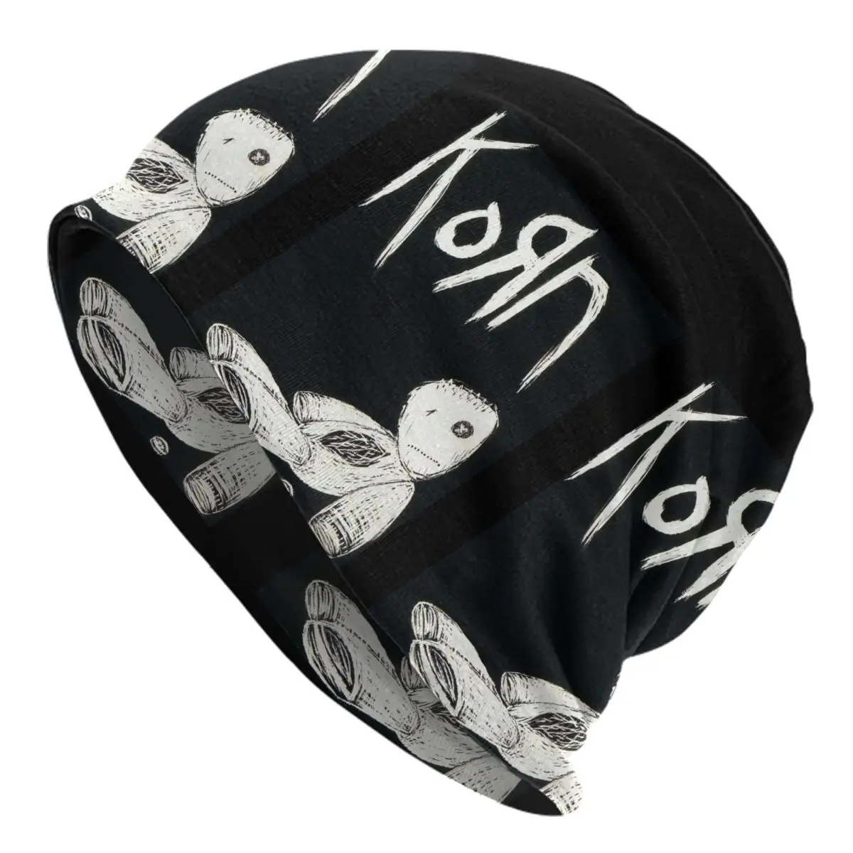 Custom Kornse Rock Roll Skullies Beanies Caps Men Women Unisex Cool Winter Warm Knit Hat Adult Heavy Metal Music Bonnet Hats