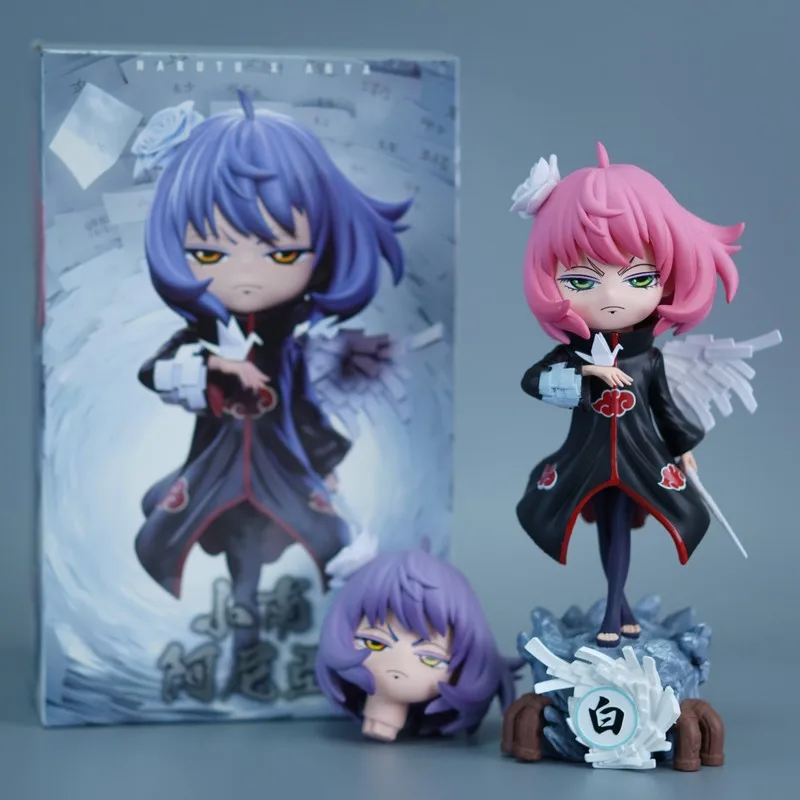 

18CM Anya Anime Spy×Family Figures Cos Dolls Uchiha Itachi Anya Double Headed Forger Anya Figurine Model PVC Cute Collection Toy