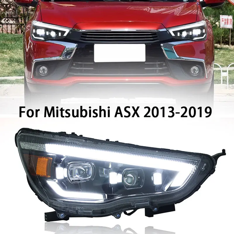 

Запчасти, фары для Mitsubishi ASX 2013-2019, светодиодные фары, новейший Стайлинг, ДХО, двойной проектор, модифицированные автомобильные аксессуары