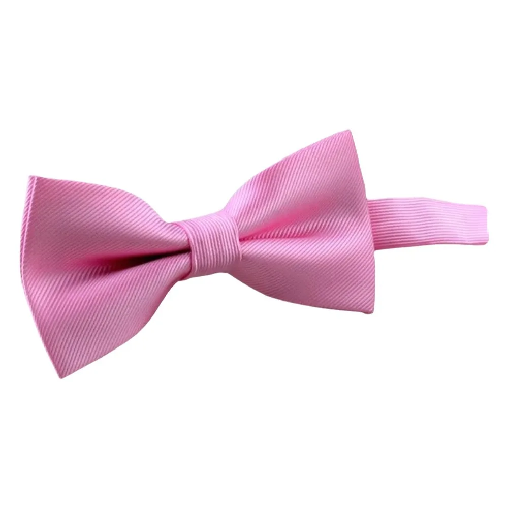 Fashion Solid Color Bowknot Bowtie Slim Satin Classic Ties Adjustable Formal Necktie Wedding