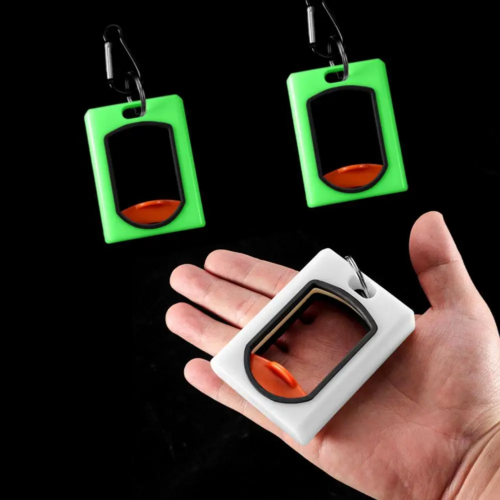 Portable Cable Tie Organizer with Keyring Fluorescent Storage Cable Tie Holders Square Rectangle Wiring Storage Buckle