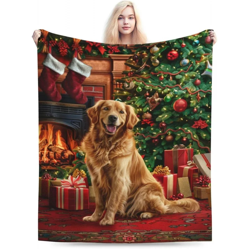 Santa Claus soft blanket flannel non fading can be used for air conditioning, rest, sofa, living room, 50 inches x 40 inches