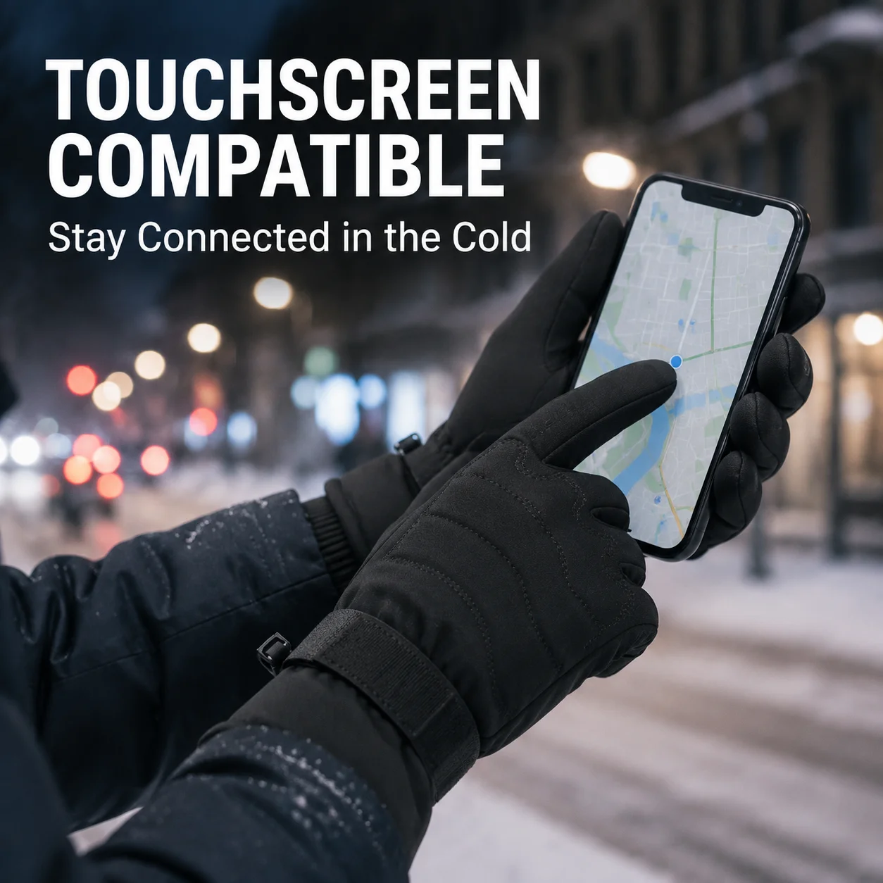 Winter Gloves Men Women Thermal Touchscreen Windproof Water Resistant Anti Slip Gloves for Running Hiking Cycling Outdoor Sports