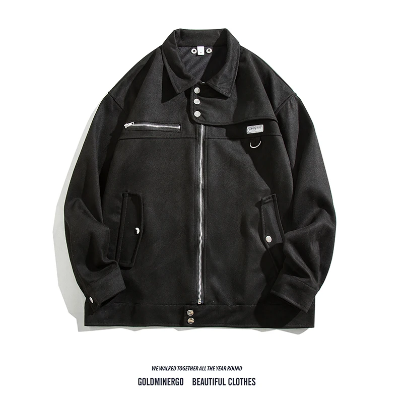 

Замшевая рабочая одежда American High Street Vibe Jaet, мужская весенне-осенняя Haome Baseball orm Oversize Pilot Jaet