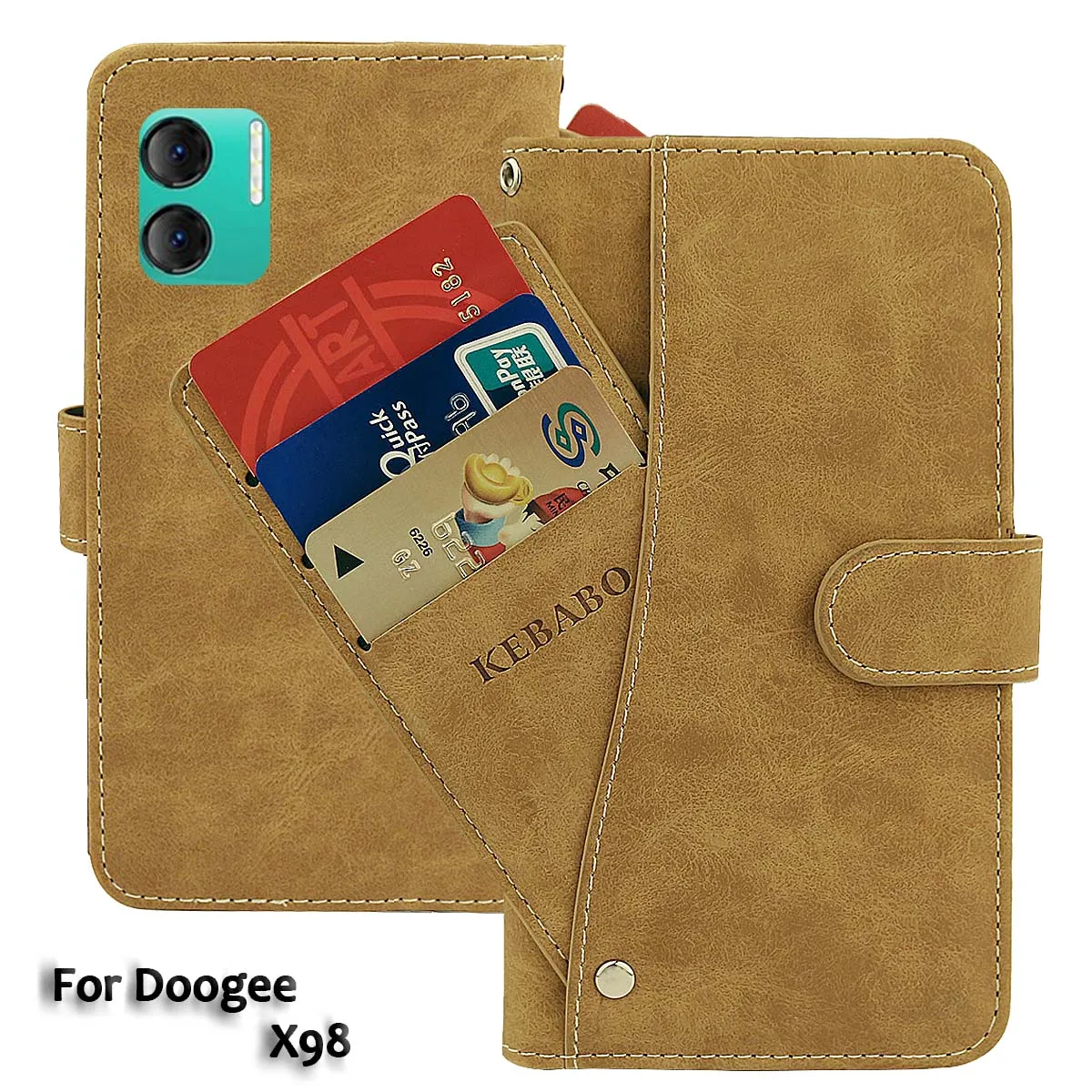 Винтажный кожаный кошелек Doogee V10 X95 X96 X98 Pro 5G, роскошный флип-чехол с отделениями для карт, защитные чехлы для телефонов, сумки