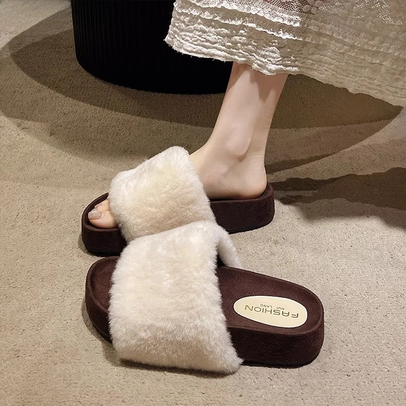 

Женские тапочки FAD Z на платформе, хлопковые, повседневные, для дома и улицы, осень-зима, новинка