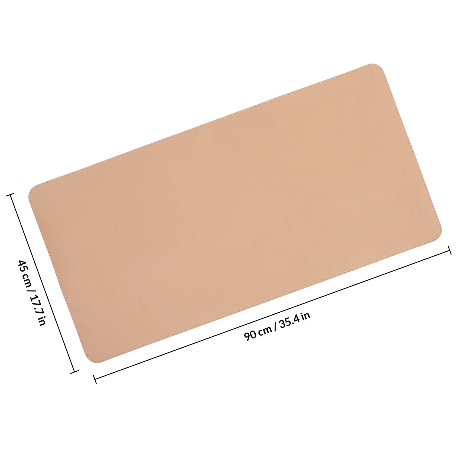 Dual-Sided Desk Mat Large PU and Cork Desk Pad Protector Office Home Use Non-Slip Scratch Resistant Writing Keyboard Mat 90x45cm