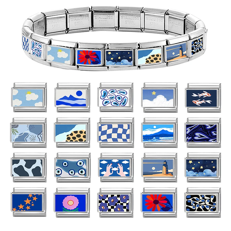 جديد جميل الحيوانات الأليفة القطط والكلاب وصلات سحرية إيطالية تناسب 9 مللي متر سوار الفولاذ المقاوم للصدأ النساء الرجال DIY بها بنفسك صنع المجوهرات #5