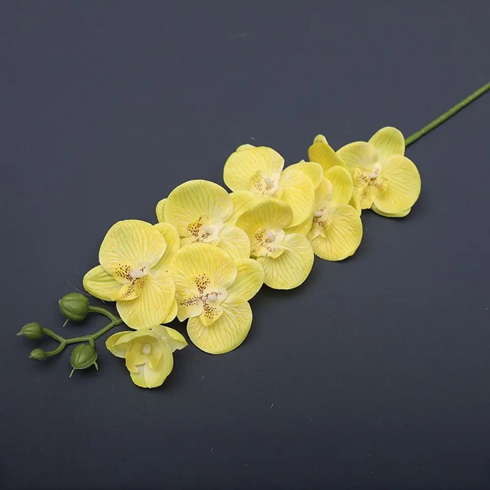 3D Phalaenopsis 69cm 9-Heads Home Supply Artificial Flower 3D Phalaenopsis Real Touch Plants Simulation Butterfly Orchid