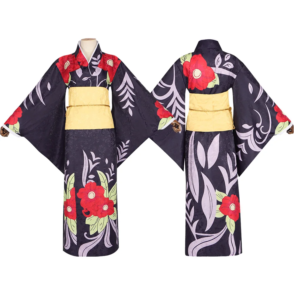 

Anime Demon Tamayo Cosplay Costume Kimetsu No Yaiba Japanese Printing Kimono Haori JapaneseMan Woman Halloween Suit